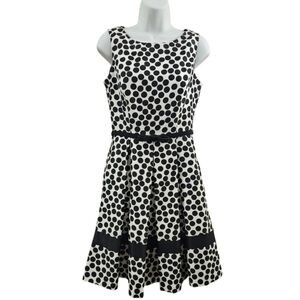 Danny and Nicole - Retro Style Belted Polka-dot Dress - 4
